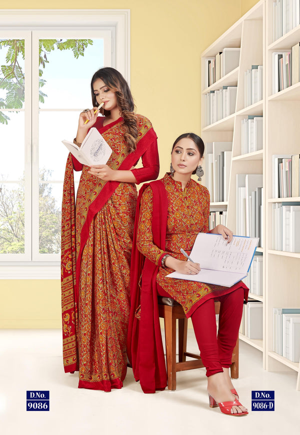Suit & Saree - Ganvesh Plus - Red (9086)