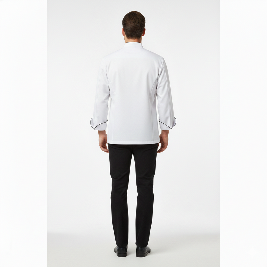 Chef Coat - White - Left Sleeve
