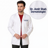 Cotton Unisex Apron Lab Coat - Regular Length - Full Sleeves - White