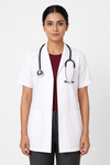 Lab Coat Apron – Unisex, Half Sleeves, Regular Length - White
