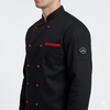 Chef Coat - Black (Red)