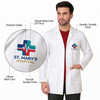 Cotton Unisex Apron Lab Coat - Regular Length - Full Sleeves - White