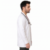 Cotton Unisex Apron Lab Coat - Regular Length - Full Sleeves - White