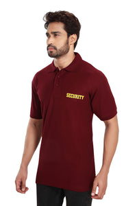 Security Guard 100% Cotton T-Shirt - Maroon