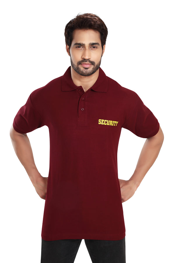 Security Guard 100% Cotton T-Shirt - Maroon