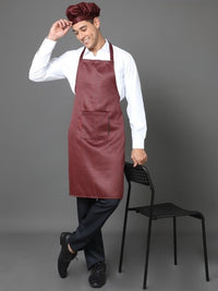 Kitchen Apron Full - Maroon Black Stripes