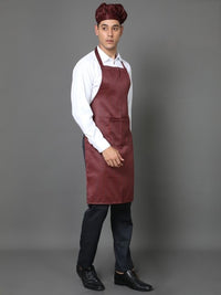 Kitchen Apron Full - Maroon Black Stripes