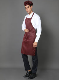 Kitchen Apron Full - Maroon Black Stripes