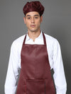 Kitchen Apron Full - Maroon Black Stripes