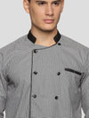 Chef Coat - Black & White Micro Checks