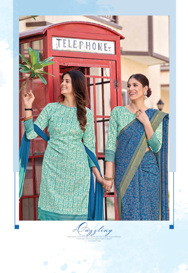 Suit & Saree -Nova Silk -Blue (6004)