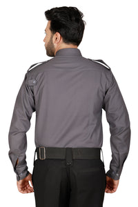 Security Guard Full Sleeves Shirt - Grey