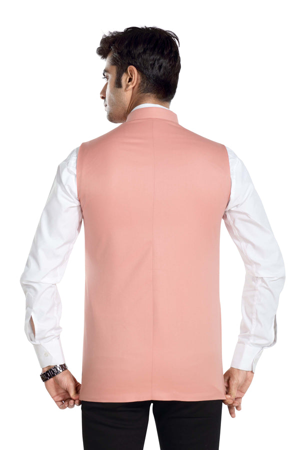 Men's Peach TR Nehru jacket – view 4
