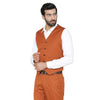 Men's Slim Fit TR Waistcoat – Carrot Orange