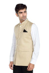 Men's Cream TR Nehru jacket – view 1