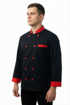 Black & Red (Style 2) chef coat – view 4