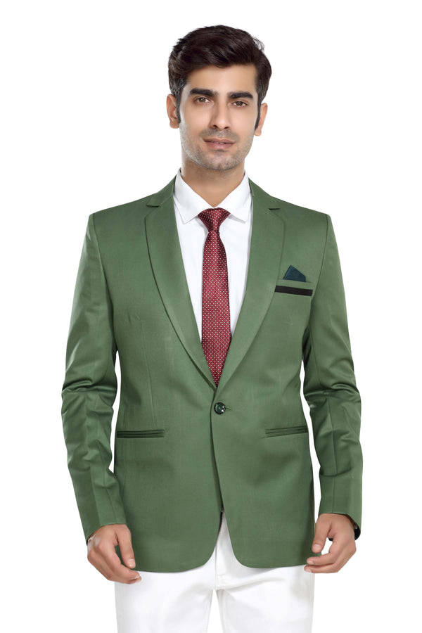 Men's slim fit TR blazer – Green – view 2