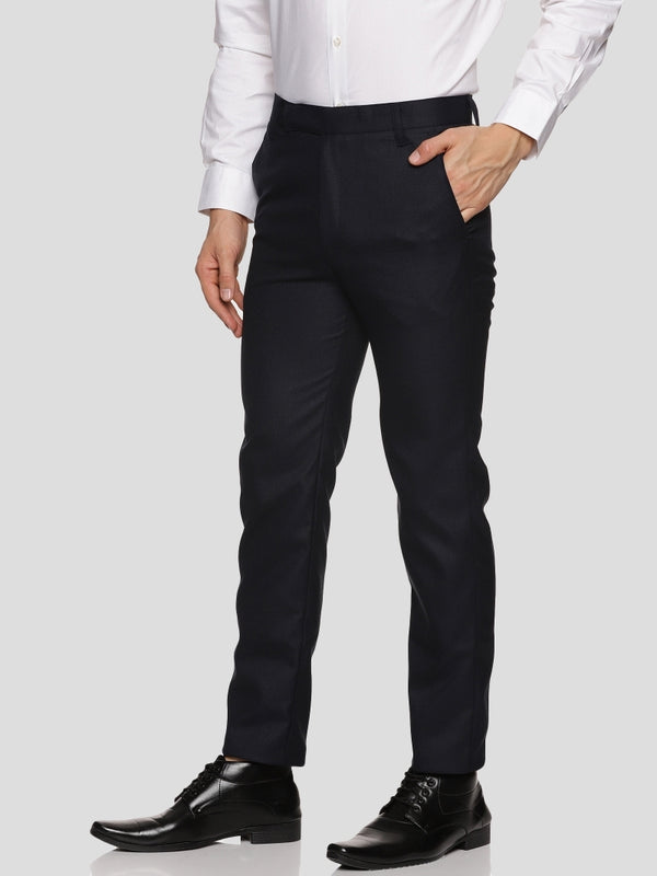 Men's Full Belt Formal Pant – Navy Blue – view 2