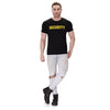 Black security round neck T-shirt – full body view