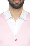 Men's light pink slim fit TR waistcoat – view 1