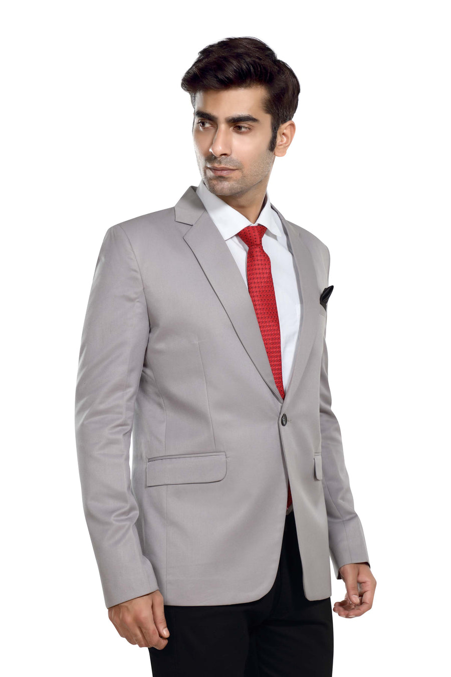 Men's Slim Fit TR Blazer – Grey - Right Sleeve