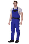 Industrial Dungaree Bib Overall – Royal Blue – three-quarter view