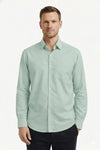 Mint green fil-a-fil formal shirt studio shot