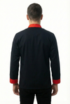 Black & Red (Style 2) chef coat – view 1