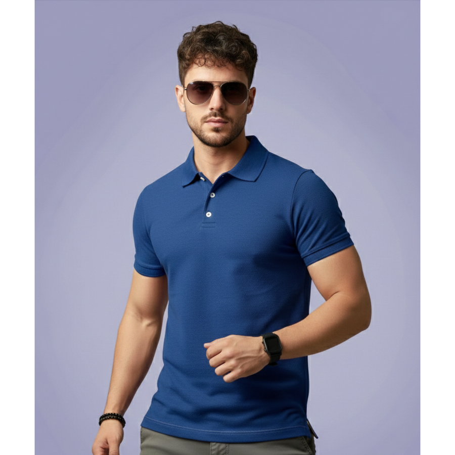 Dri-Fit Mars Polo T-Shirt – Royal Blue - Front
