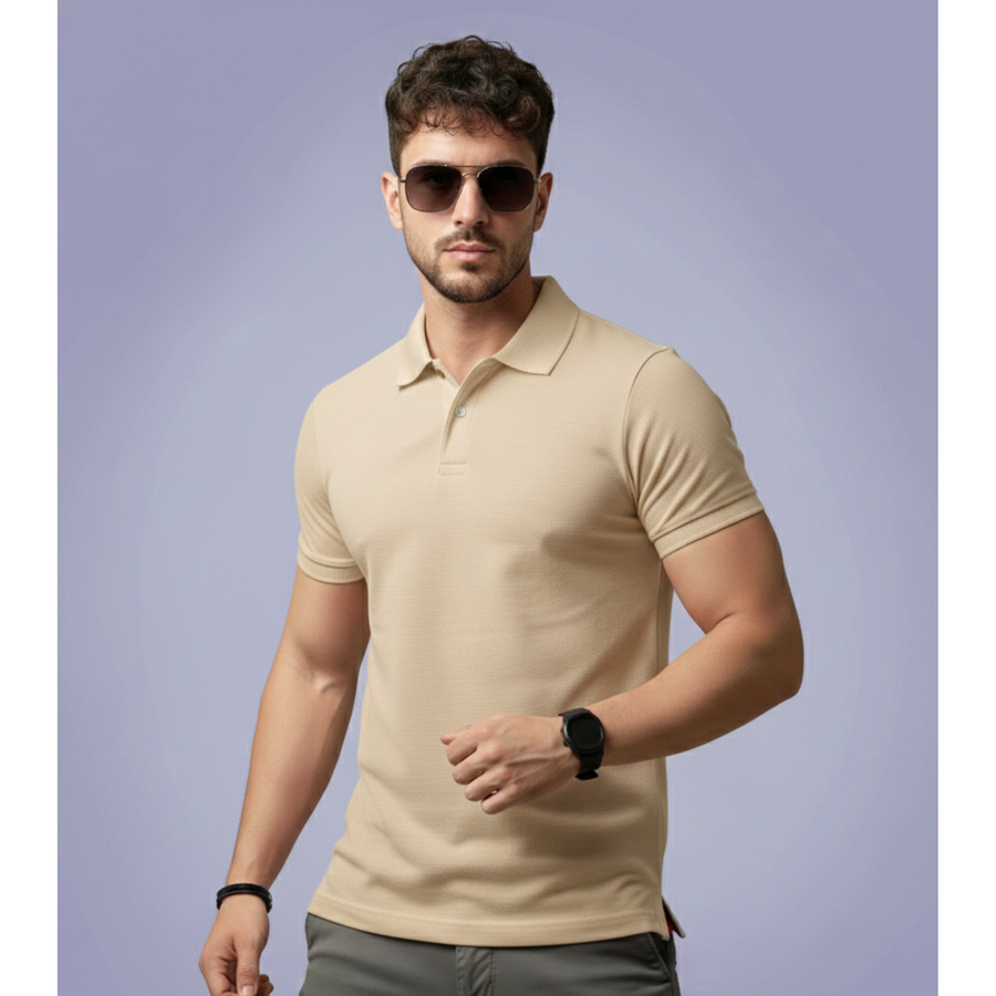 Dri-Fit Mars Polo T-Shirt – Beige - Front