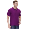Purple polo T-shirt (100% cotton) – left angle view