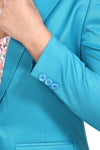 Women's slim fit TR blazer – Turquoise Blue – view 4