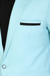 Men's slim fit TR blazer – Aqua Light – view 5