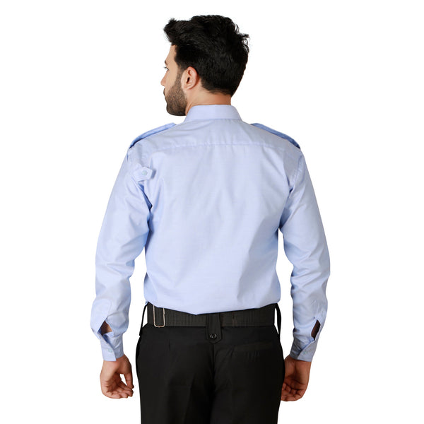 Sky blue security guard shirt for men