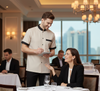 Half Sleeve Waiter Uniform – Cream & Coffee Brown – view 5