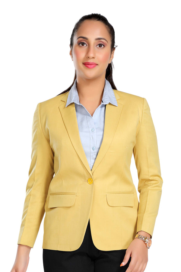 Women's slim fit TR blazer – Golden – view 2