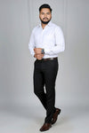 Man wearing white anti-stain formal shirt, Mafatlal Trendz TSAS01
