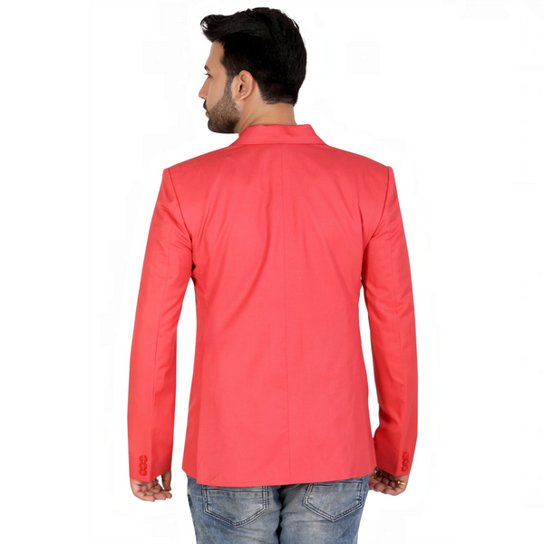 Men's slim fit TR blazer – Prubin Red – view 5