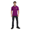 Purple security polo T-shirt – full body view