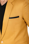 Men's slim fit TR blazer – Mustard Yellow – view 5