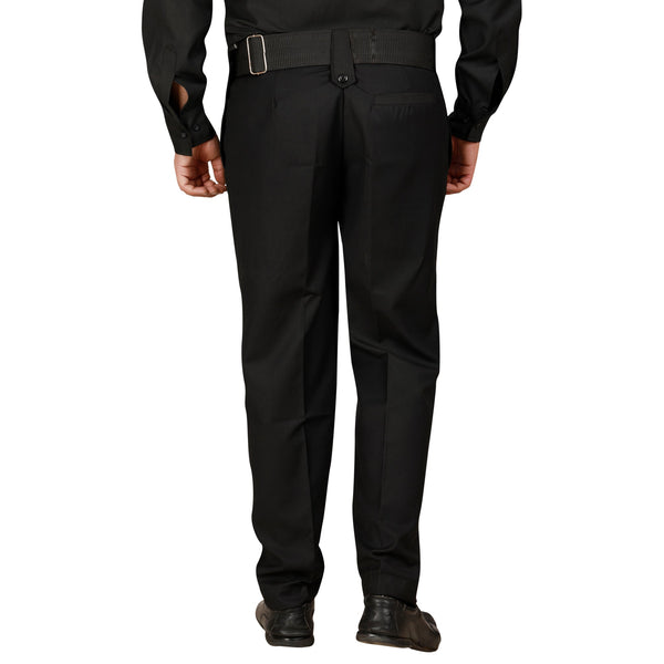 Black security guard pant – back view
