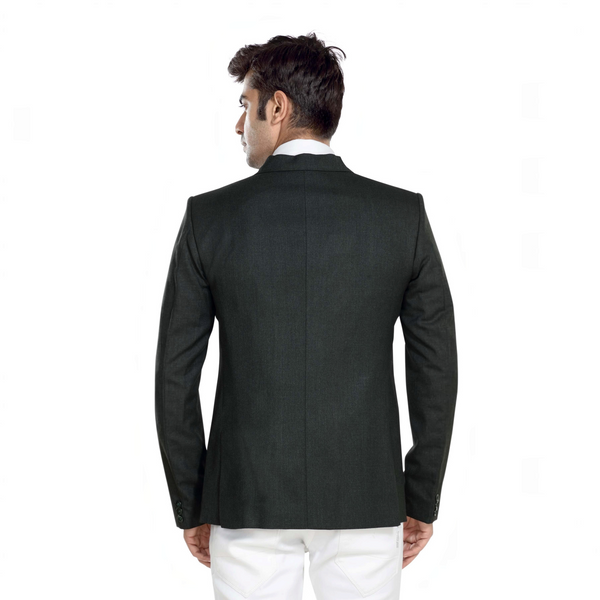 Men's stone green slim fit formal blazer – view 4