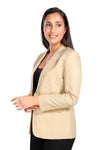 Women's slim fit TR blazer – Cream – view 5