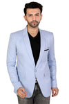 Men's slim fit TR blazer – Cloudy Blue – view 2