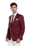 Men's slim fit TR blazer – Dark Maroon – view 3