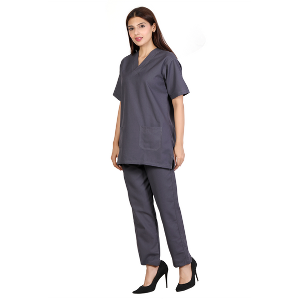 Women's Classic Scrub Suit – Grey