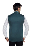 Men's Bottle Green TR Nehru jacket – view 4