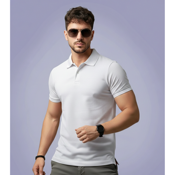 UNIFORMIC Dri-Fit Mars Polo T-Shirt White – front