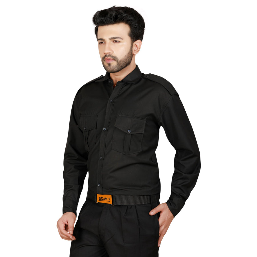 Security Guard Shirt – Black - Left Sleeve