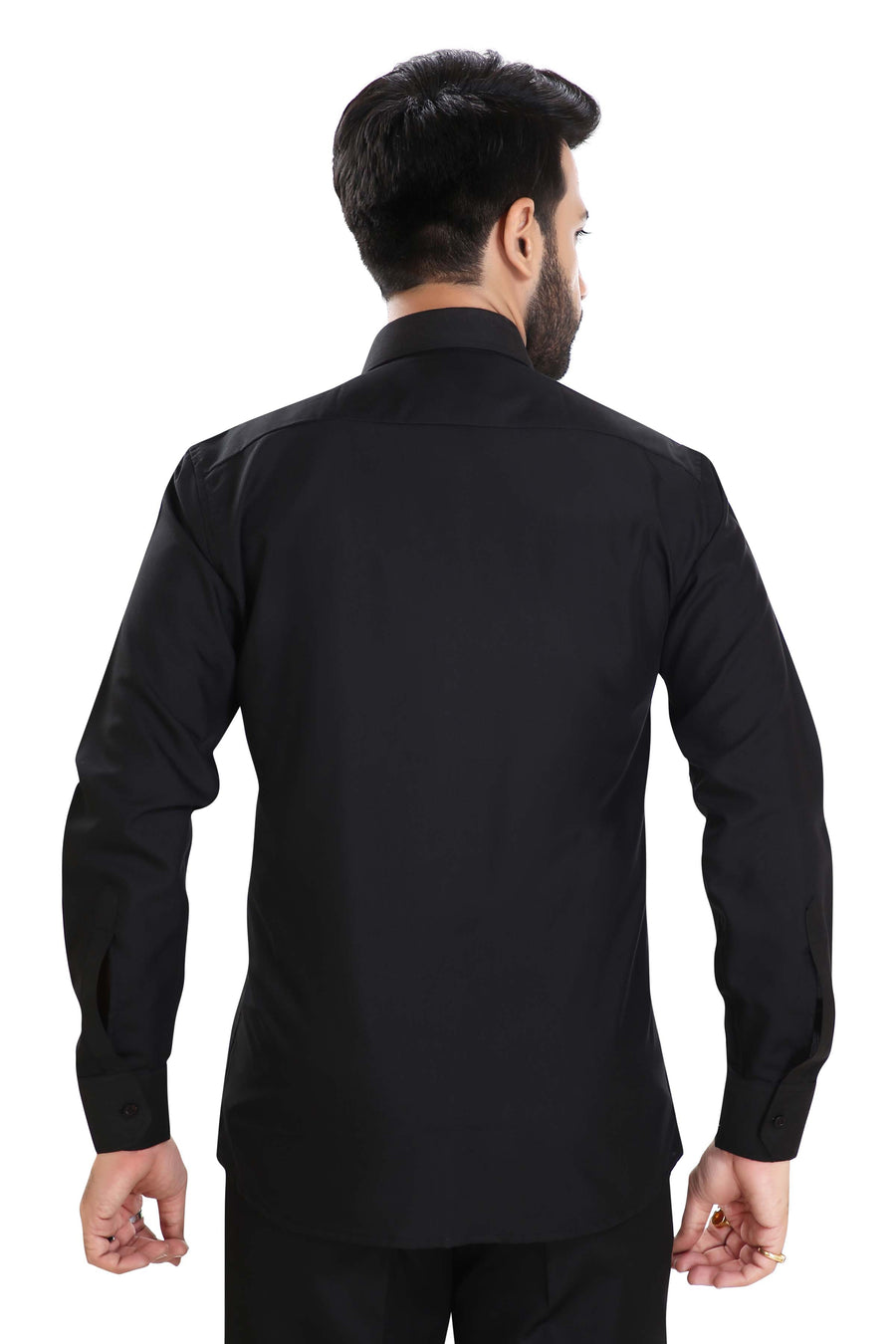 Men's Formal Shirt – Black - Front